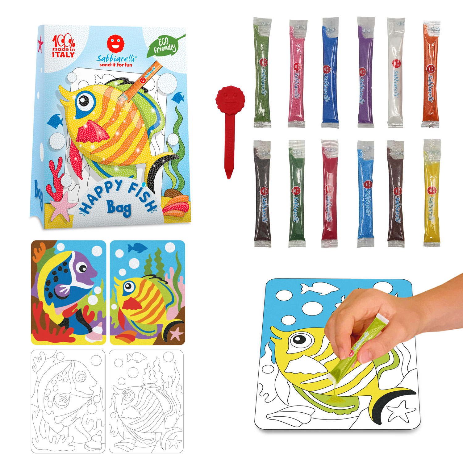 Happy Fish bag – ustvarjalni komplet s peskom